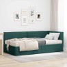 Cadre de lit d'angle avec matelas 2 pcs Vert Velours 542339542339