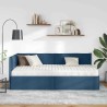 Cadre de lit d'angle avec matelas 2 pcs Bleu Velours 542343542343