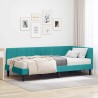 Cadre de lit d'angle avec matelas 2 pcs Turquoise Velours 542354542354
