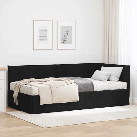 Cadre de lit d'angle avec matelas 2 pcs Vert Velours 542356542356