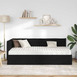 Cadre de lit d'angle avec matelas 2 pcs Vert Velours 542356542356
