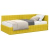 Cadre de lit d'angle avec matelas 2 pcs Jaune Velours 542360542360