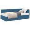 Cadre de lit d'angle avec matelas 2 pcs Bleu Velours 542361542361