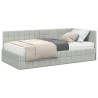 Cadre de lit d'angle avec matelas 2 pcs Gris clair Velours 542362542362
