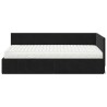 Cadre de lit d'angle avec matelas 2 pcs Noir Velours 542366542366