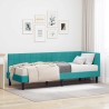 Cadre de lit d'angle avec matelas 2 pcs Turquoise Velours 542367542367