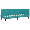 Cadre de lit d'angle avec matelas 2 pcs Turquoise Velours 542367542367