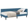Cadre de lit d'angle avec matelas 2 pcs Bleu Velours 542369542369