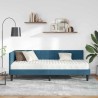 Cadre de lit d'angle avec matelas 2 pcs Bleu Velours 542377542377