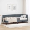 Cadre de lit d'angle avec matelas 2 pcs Gris Velours 542379542379
