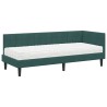 Cadre de lit d'angle avec matelas 2 pcs Vert Velours 542381542381