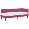 Cadre de lit d'angle avec matelas 2 pcs Vert Velours 542382542382