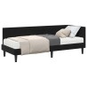 Cadre de lit d'angle avec matelas 2 pcs Noir Velours 542383542383
