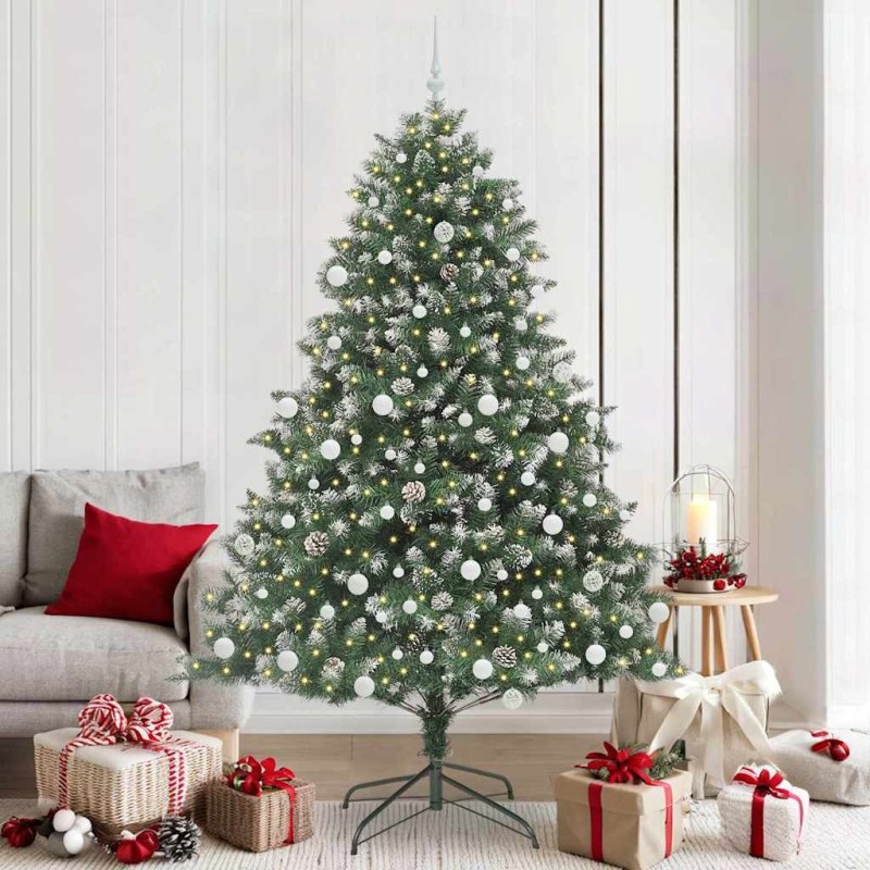 Sapin de Noël artificiel Vert 210 cm PVC, plastique et acier 542388542388