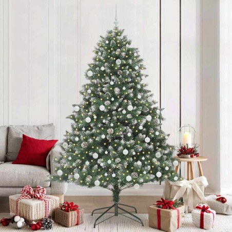 Sapin de Noël artificiel Vert 210 cm PVC, plastique et acier 542388542388