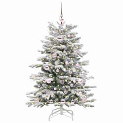 Sapin de Noël Artificiel à Branches Articulées Blanc 120 cm 542402542402