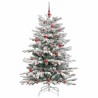 Sapin de Noël Artificiel à Branches Articulées Blanc 150 cm 542405542405