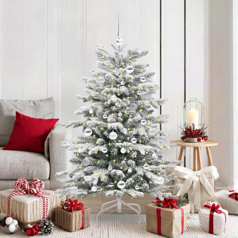 Sapin de Noël Artificiel à Branches Articulées Blanc 150 cm 542409542409