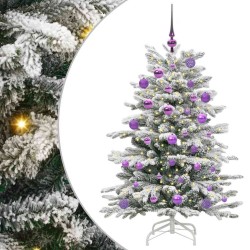 Sapin de Noël Artificiel à Branches Articulées Blanc 120 cm 542414542414