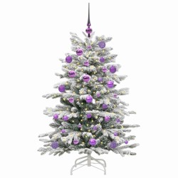 Sapin de Noël Artificiel à Branches Articulées Blanc 120 cm 542414542414