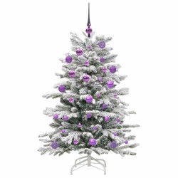 Sapin de Noël Artificiel à Branches Articulées Blanc 120 cm 542414542414