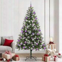 Sapin de Noël artificiel à charnière avec neige en flocons 542425542425