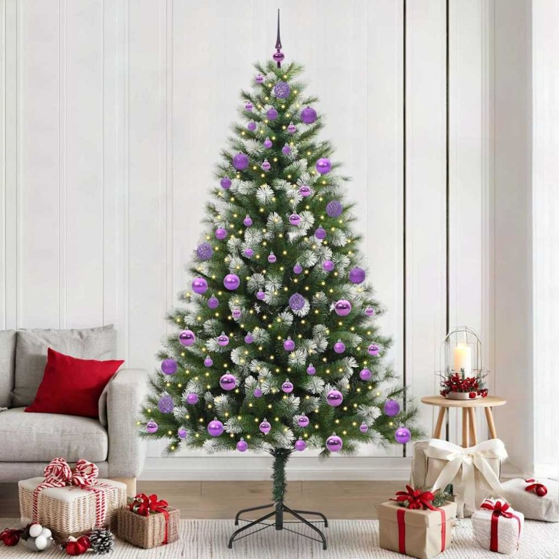 Sapin de Noël artificiel à charnière avec neige en flocons 542425542425