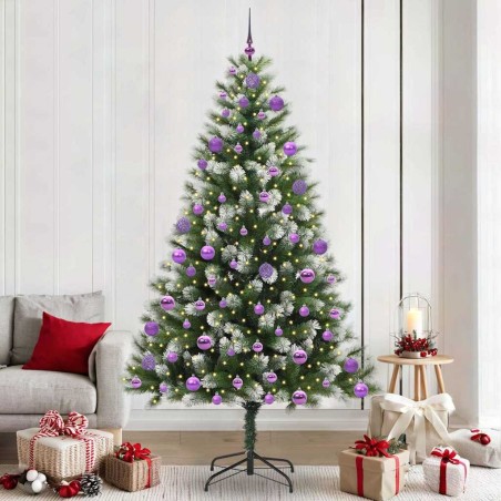 Sapin de Noël artificiel à charnière avec neige en flocons 542425542425