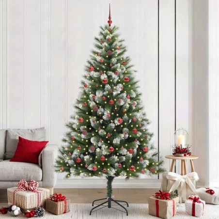 Sapin de Noël artificiel à charnière avec neige en flocons 542426542426