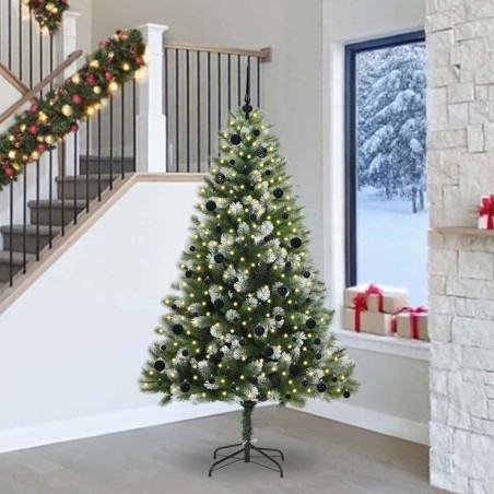 Sapin de Noël artificiel à charnière avec neige en flocons 542427542427