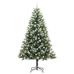 Sapin de Noël artificiel à charnière avec neige en flocons 542429542429