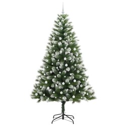 Sapin de Noël artificiel à charnière avec neige en flocons 542429542429