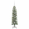 Arbre de Noël artificiel slim avec 150 LED Vert et blanc 120 cm 542450542450