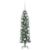 Arbre de Noël artificiel slim avec 150 LED Vert et blanc 120 cm 542450542450