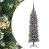 Arbre de Noël artificiel slim avec 150 LED Vert et blanc 120 cm 542451542451