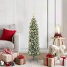 Arbre de Noël artificiel slim avec 150 LED Vert et blanc 120 cm 542453542453