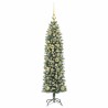 Arbre de Noël artificiel slim avec 150 LED Vert et blanc 120 cm 542453542453