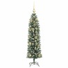 Arbre de Noël artificiel slim avec 150 LED Vert et blanc 120 cm 542453542453