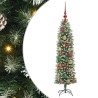 Arbre de Noël artificiel slim avec 150 LED Vert et blanc 120 cm 542454542454