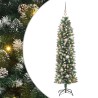 Arbre de Noël artificiel slim avec 150 LED Vert et blanc 150 cm 542455542455