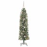 Arbre de Noël artificiel slim avec 150 LED Vert et blanc 150 cm 542455542455