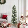 Arbre de Noël artificiel slim avec 150 LED Vert et blanc 150 cm 542456542456
