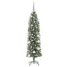Arbre de Noël artificiel slim avec 150 LED Vert et blanc 150 cm 542456542456