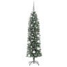 Arbre de Noël artificiel slim avec 150 LED Vert et blanc 150 cm 542456542456