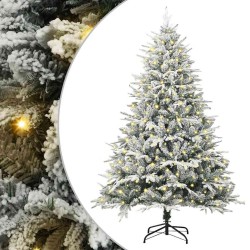 Sapin de Noël artificiel pré-éclairé Vert 180 cm PVC et PE 542458542458