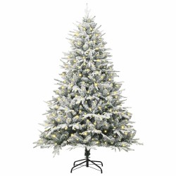 Sapin de Noël artificiel pré-éclairé Vert 180 cm PVC et PE 542458542458