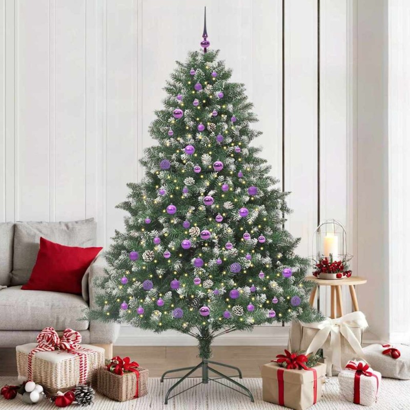 Sapin de Noël artificiel Vert 210 cm PVC, plastique et acier 542462542462
