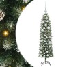 Arbre de Noël artificiel slim avec 150 LED Vert et blanc 120 cm 542473542473