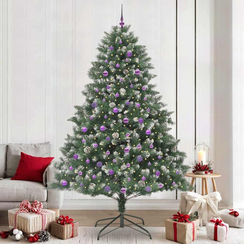 Sapin de Noël artificiel Vert 240 cm PVC, plastique et acier 542482542482