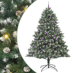 Sapin de Noël artificiel Vert 240 cm PVC, plastique et acier 542482542482